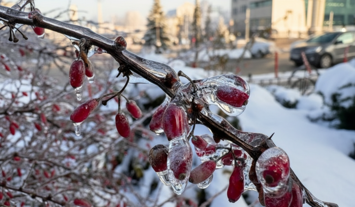 Dangerous ice and strong wind