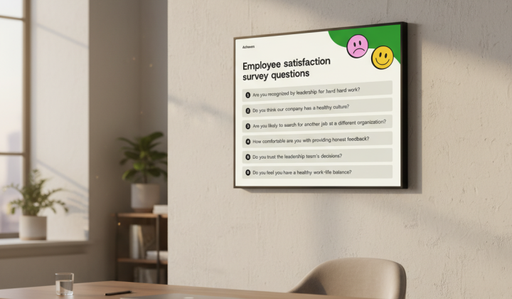 Employee satisfaction survey: 77% provide honest feedback