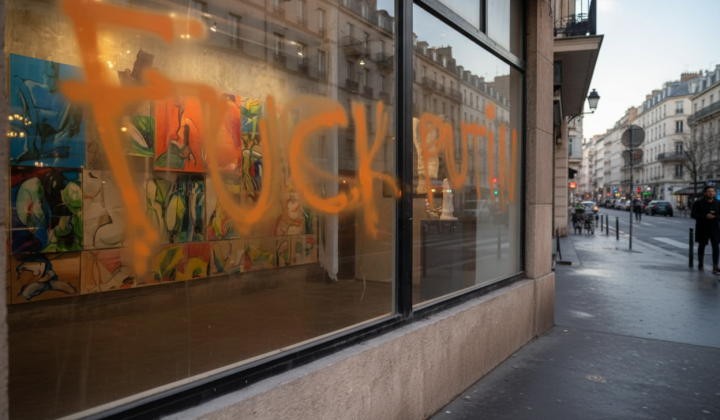 Anti-war slogans in Paris gallery