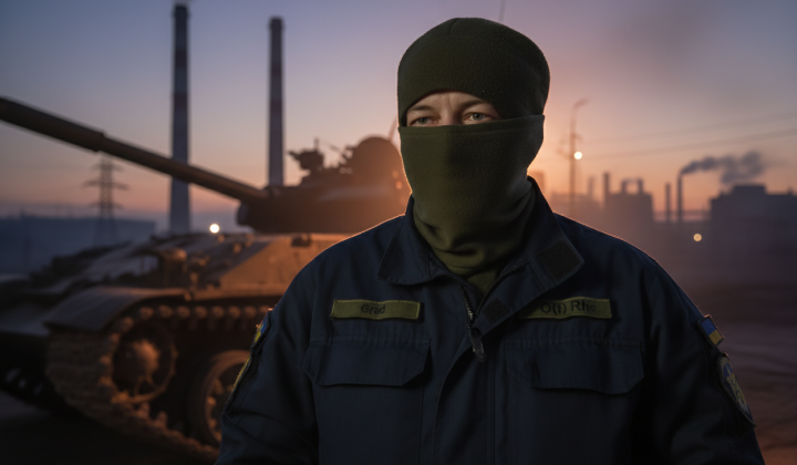Mechanic driver saves burning tank T-80