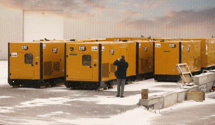Truck unloading energy equipment in Ukraine