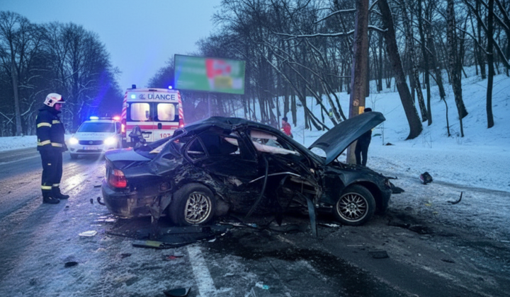 Лобове зіткнення двох автомобілів в Києві