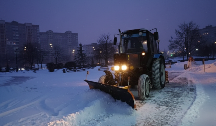 Preparing utility workers for freezing rain in Kyiv