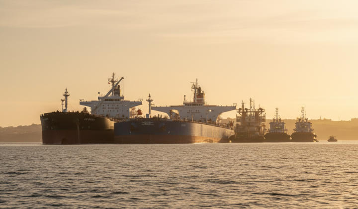 Empty oil barrels on the market