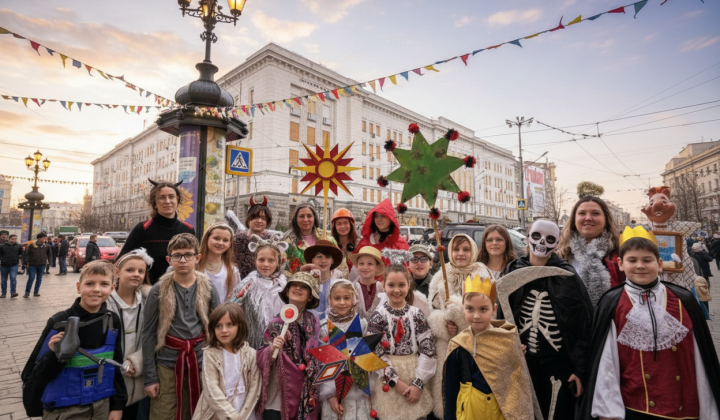 Winners of the caroling contest received prizes