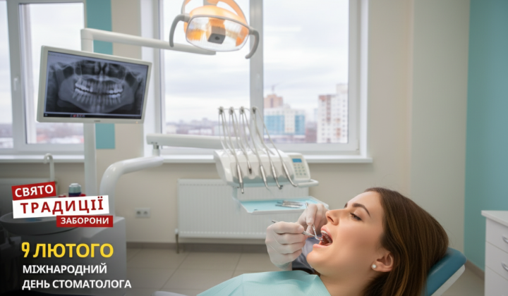 Portrait of a dentist with tools