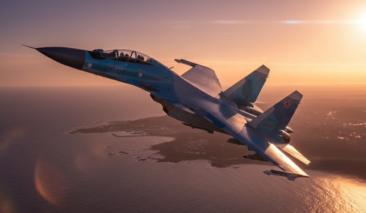 Russian Su-30 intercepted by Spanish fighters