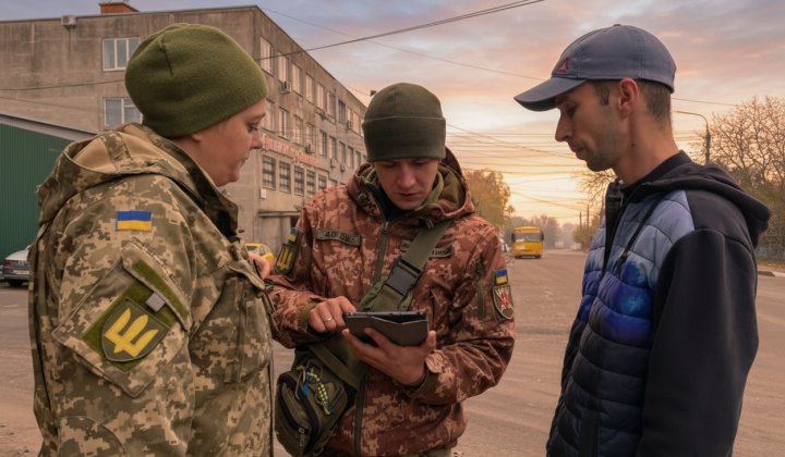 Чоловік кидає боєприпас, загроза військовим та поліції