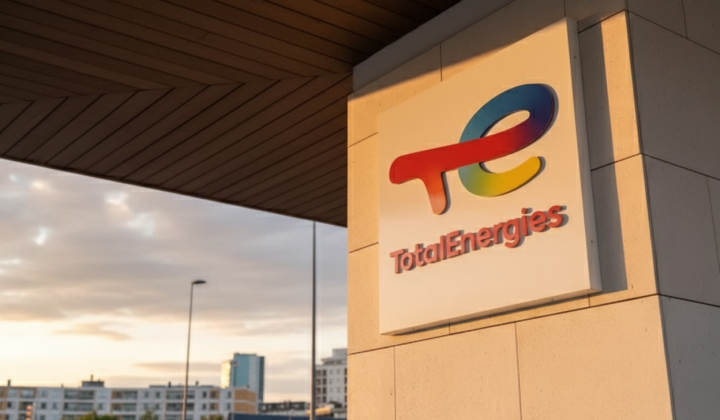 TotalEnergies and Lukoil logos on background