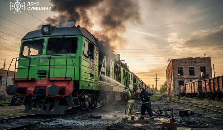 Damaged railway tracks after Russia's attacks