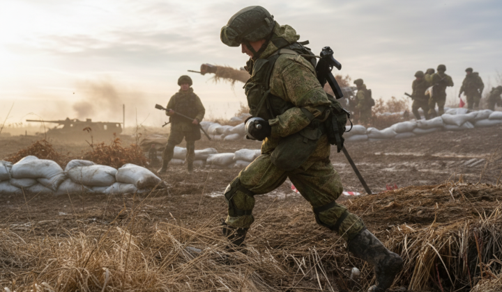 North Korean troops in war against Russian army