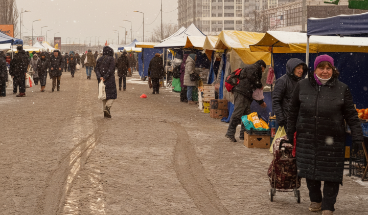Разнообразные продукты на ярмарках Киева