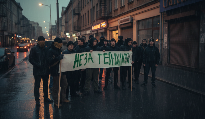 Provocation near Textilnyk Palace in Rivne
