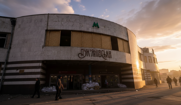 Restoration of Lukyanivska metro station