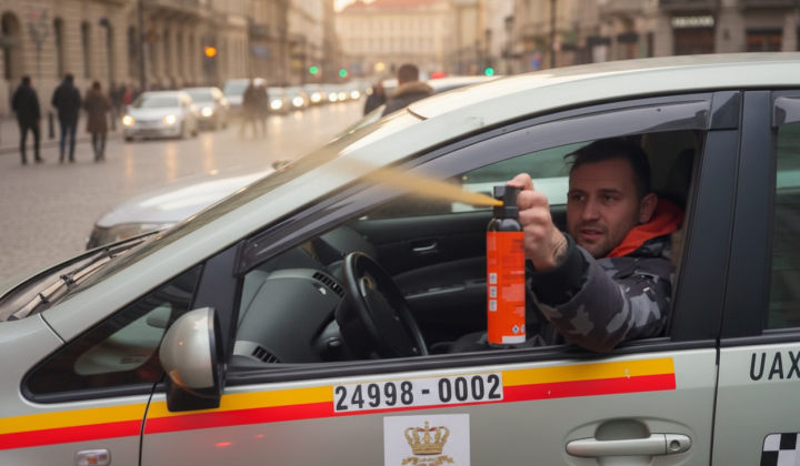 Taxi driver attacks pregnant Ukrainian woman