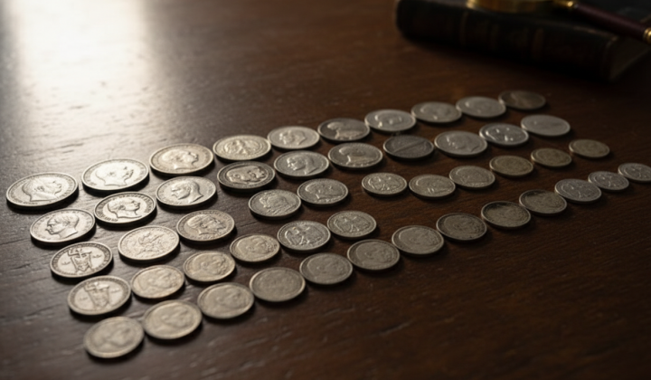 Third Reich coins and Mussolini book