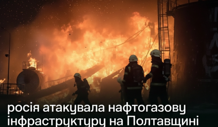 Destruction and fire in Poltava region