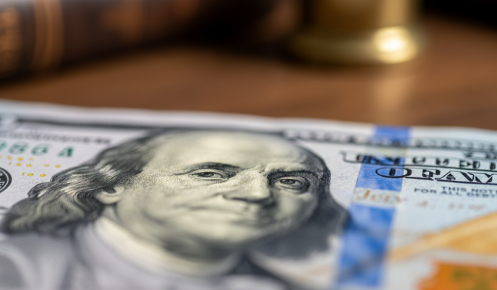 Image of dollar exchange rate chart on stock exchange