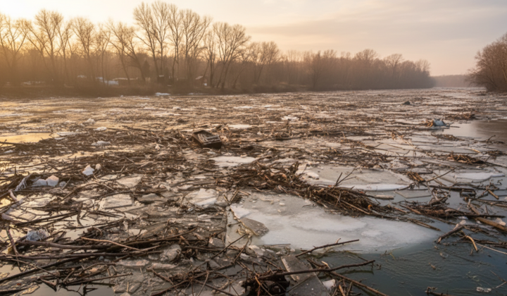 Tisza carries garbage to Hungary