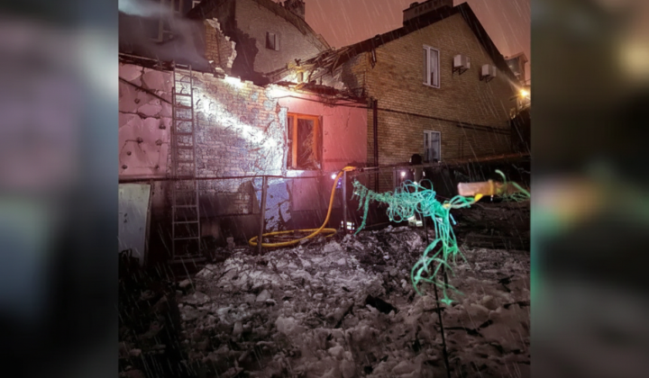 Russian drones and missiles over Kyiv