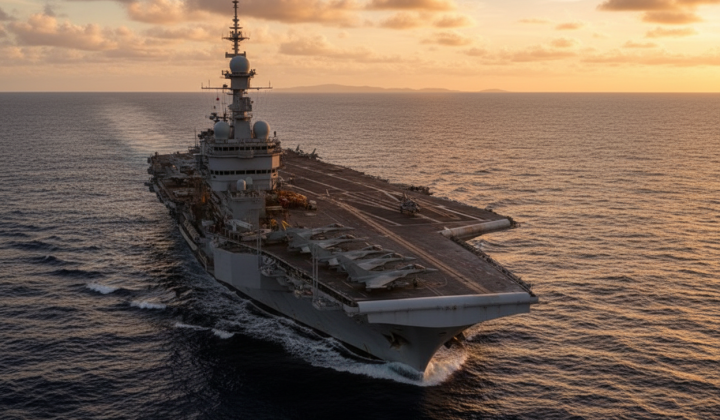 France drone near nuclear aircraft carrier