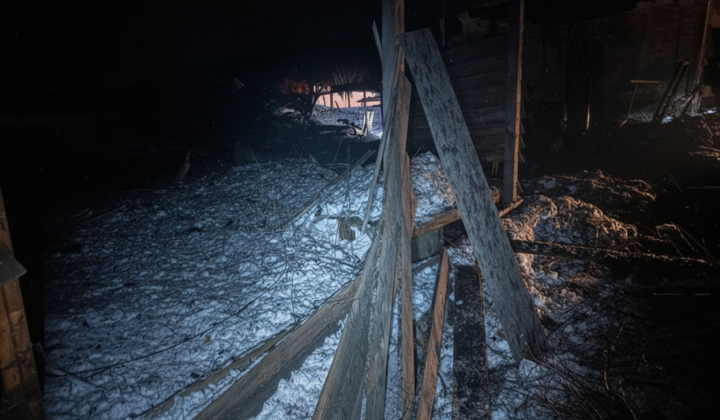 Drone strike on Novhorod-Siverskyi