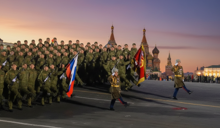 Soldiers from Kursk region on parade