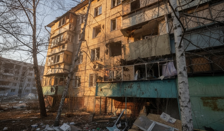 Civilian infrastructure destruction from Russian attack
