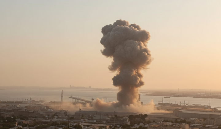 Damaged facilities in Iran, Qatar, and Kuwait