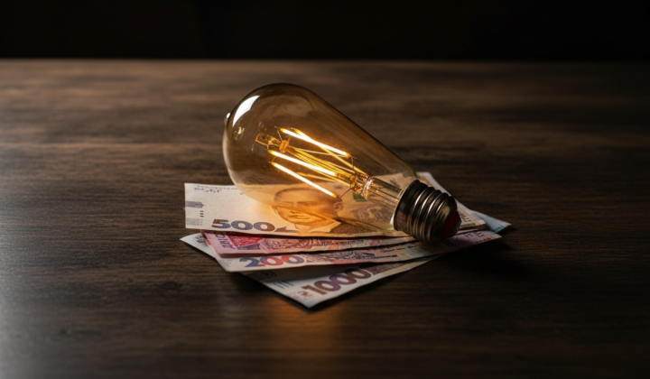 Graphical image of electricity prices dropped