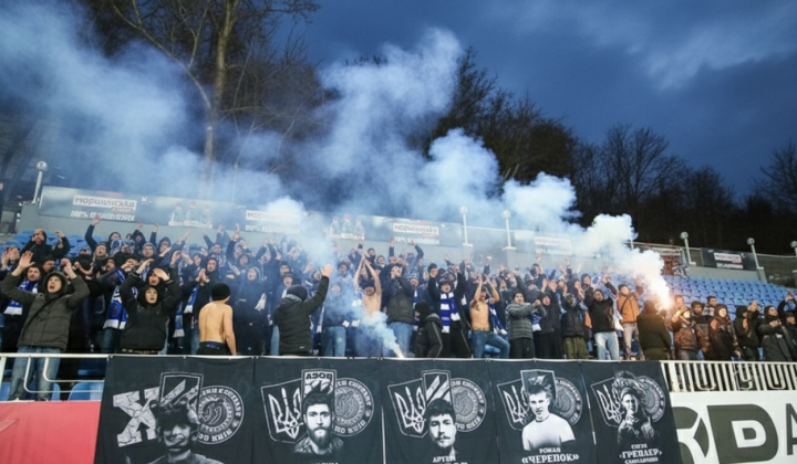 Dynamo fans banner against IOC and IPC