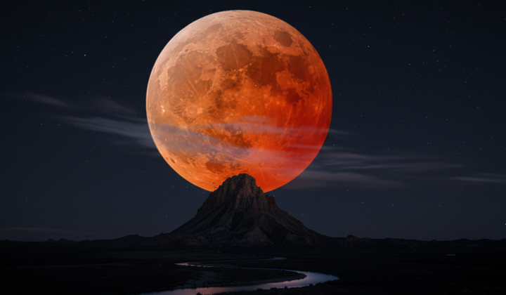 Total lunar eclipse: red Moon