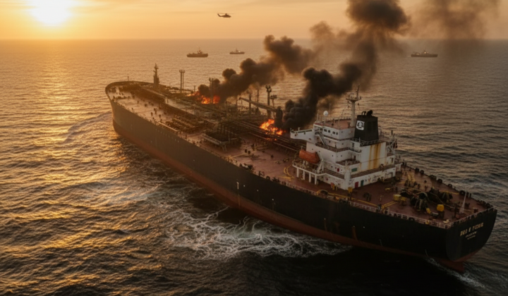 Russian gas carrier Arctic Metagaz attacked in the Mediterranean Sea