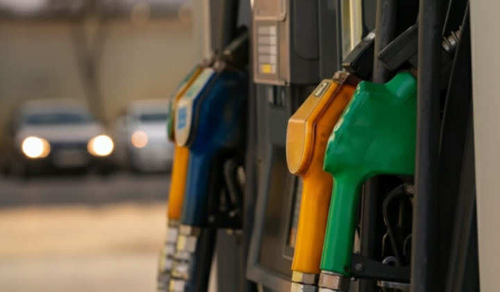 Graphic image of a petrol station
