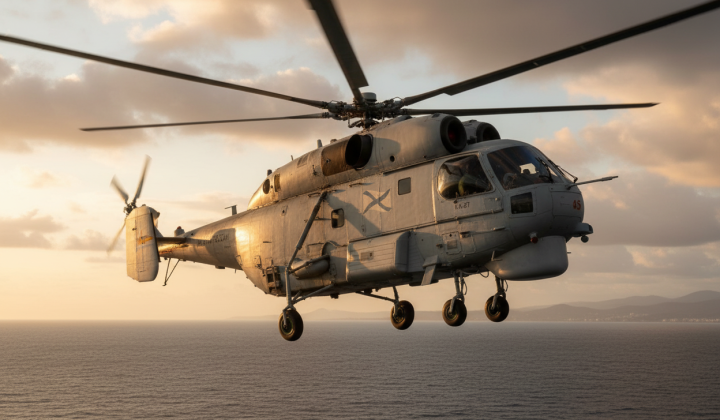 Ka-27 helicopter destroyed by frigate strike