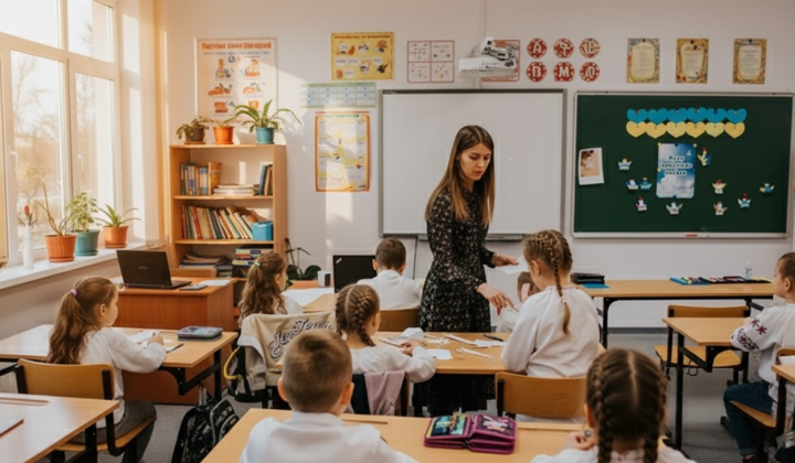 Школярі на весняних канікулах в Києві