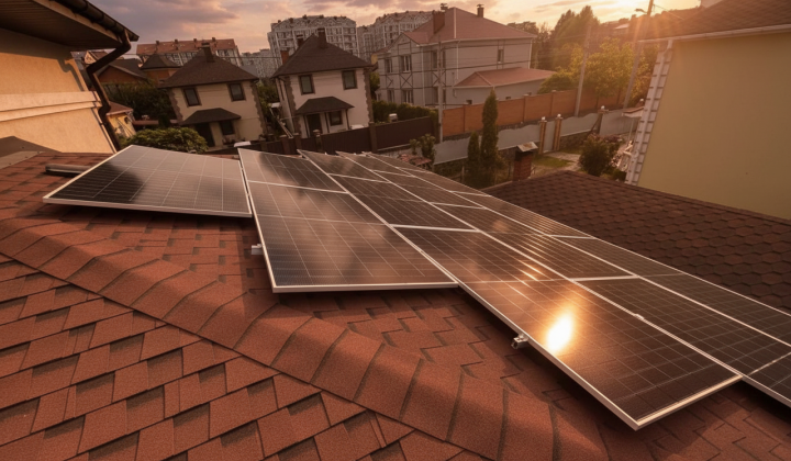 Solar panels on special constructions