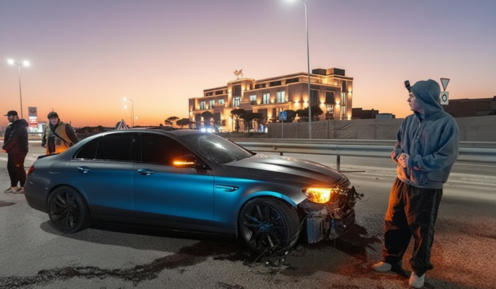 Львівський блогер скотчить людину до даху та розбиває Mercedes
