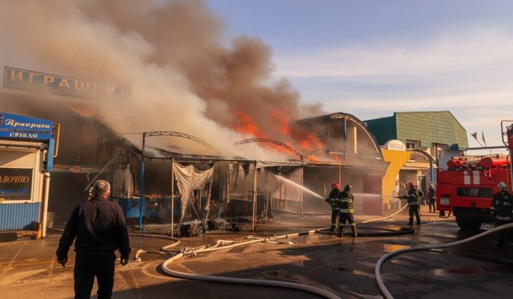 Пожежа на ринку в Одесі