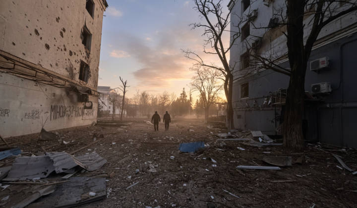 Devastation and victims of the airstrike