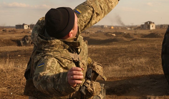 Боевые действия на фронте в Украине