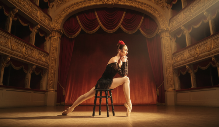 Russian ballerina on stage