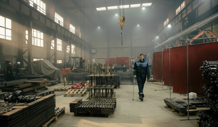 Russian prisoner lost his leg