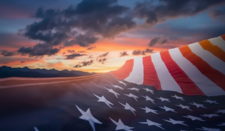 Прапори США і штату в конфлікті