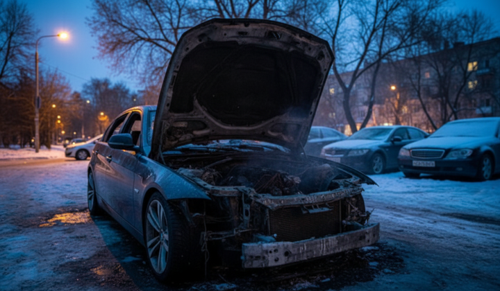 Диверсанты поджигают авто в Киеве