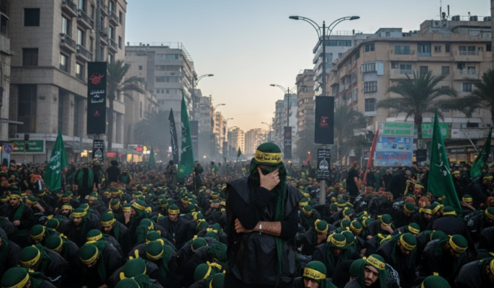 Hezbollah logo on dark background