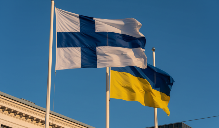 Finland and Ukraine on the map