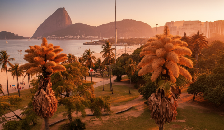 Rare palms in Rio bloomed