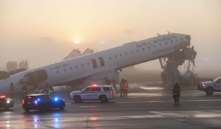 Літак Air Canada зіткнувся з пожежною машиною