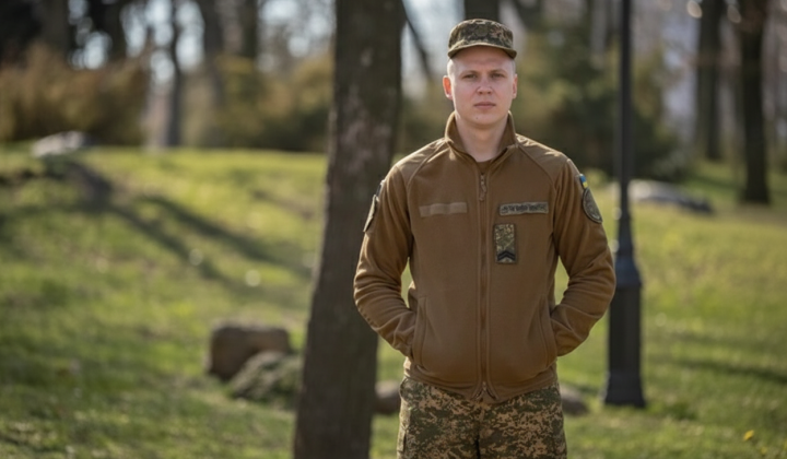 Боець Нацгвардії на передовій